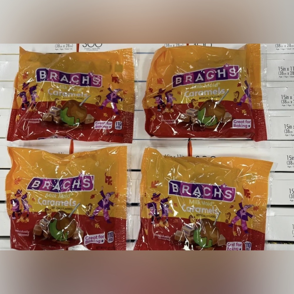 x4 Bags Brach's Milky Maid Caramels 10oz Each Bag BB/06/2024